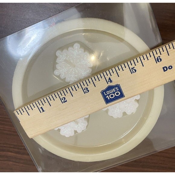 Floating Snowflake Candles w/ Snowman Bowl New In Package Vtg Holiday Christmas - Picture 8 of 9